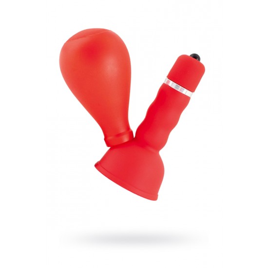 ВИБРОМАССАЖЕР ДЛЯ СОСКОВ BLACK & RED BY TOYFA С ГРУШЕЙ, ABS ПЛАСТИК, КРАСНЫЙ, 8,2 СМ, арт 905002-9