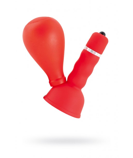 ВИБРОМАССАЖЕР ДЛЯ СОСКОВ BLACK & RED BY TOYFA С ГРУШЕЙ, ABS ПЛАСТИК, КРАСНЫЙ, 8,2 СМ, арт 905002-9