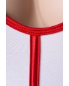 Костюм медсестры Candy Girl Leann (топ, стринги, чулки), бело-красный, OS, арт 841065