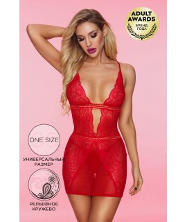 Комбинация и стринги Candy Girl Desiree, красные, OS, арт 840087