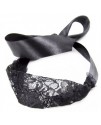 Ажурная черная маска с атласной лентой, арт 232401054