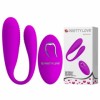 Вибромассажер для двоих серии Pretty Love Aldrich, лиловый, зарядка USB, арт. BI-014430
