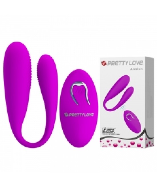 Вибромассажер для двоих серии Pretty Love Aldrich, лиловый, зарядка USB, арт. BI-014430