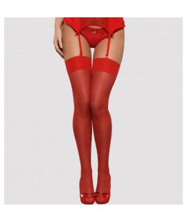 Классические красные чулки S/M, арт. 1472