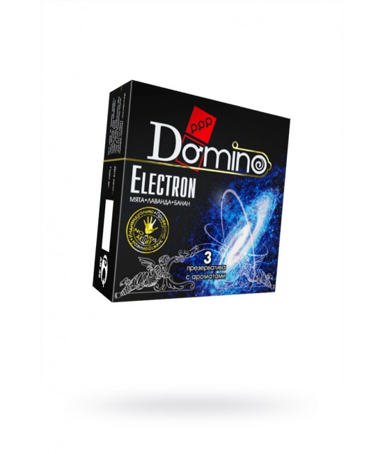 ПРЕЗЕРВАТИВЫ LUXE DOMINO PREMIUM ELECTRON, МЯТА, ЛАВАНДА И БАНАН, 3 ШТ. В УПАКОВКЕ 