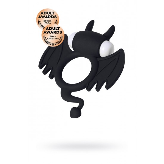 ЭРЕКЦИОННОЕ КОЛЬЦО НА ПЕНИС JOS COCKY DEVIL, СИЛИКОН, ЧЕРНЫЙ, 8,5 СМ, арт. 782016