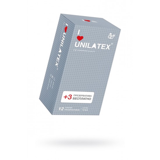 ПРЕЗЕРВАТИВЫ UNILATEX, DOTTED, ЛАТЕКС, ТОЧЕЧНЫЕ, 19 СМ, 5,4 СМ, 15 ШТ., арт. 3020