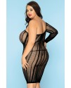 ПЛАТЬЕ-СЕТКА И СТРИНГИ CANDY GIRL NIKKI ЧЕРНЫЕ, 2XL, арт 844013-BLK-2XL