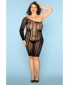 ПЛАТЬЕ-СЕТКА И СТРИНГИ CANDY GIRL NIKKI ЧЕРНЫЕ, 2XL, арт 844013-BLK-2XL