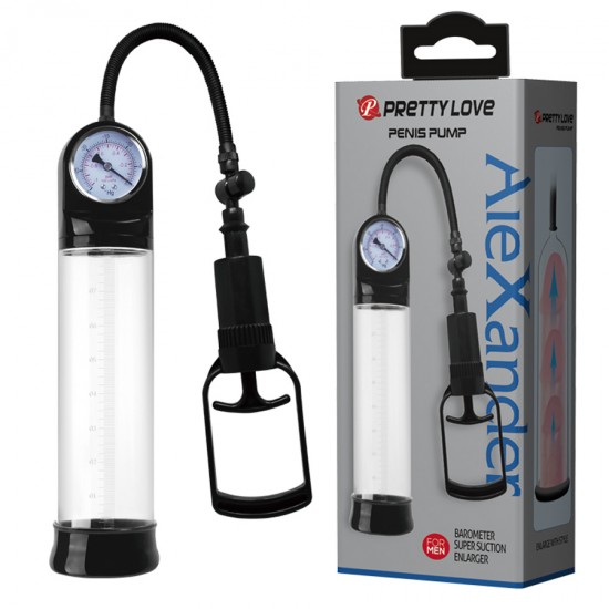 Вакуумная помпа Pretty Love с манометром Penis Pump AleXander, арт BM-010088PL