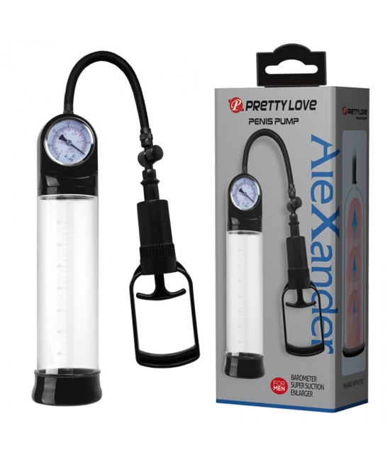 Вакуумная помпа Pretty Love с манометром Penis Pump AleXander, арт BM-010088PL