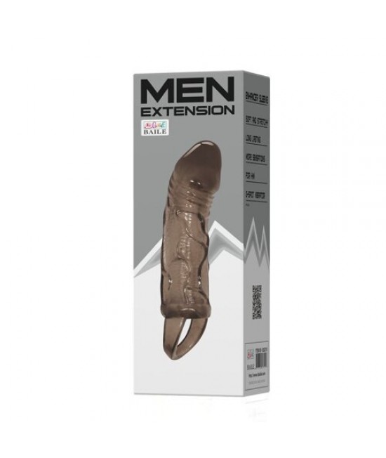 Насадка на пенис с подхватом Men Extension, дымчато-черный, арт BI-026210