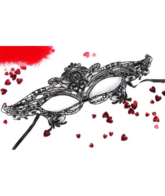 Маска ажурная ДЖУЛИЯ цвет чёрный, текстиль арт. EE-20366