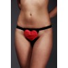 ТРУСЫ ЖЕНСКИЕ СЕРДЕЧКО разм. 42-44, цвет черный с красным арт. 2474