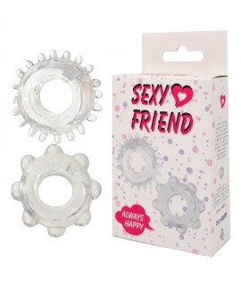 КОЛЬЦО ЭРЕКЦИОННОЕ 2шт цвет бесцветный арт. SF-70122