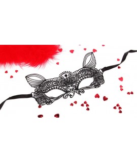  Маска ажурная КЭТТИ цвет чёрный, текстиль арт. EE-20361