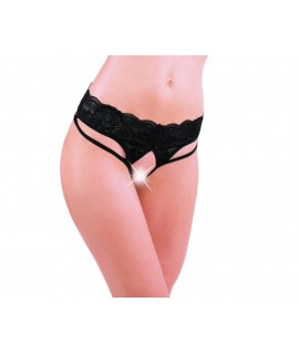  СТРИНГИ ЖЕНСКИЕ С ДОСТУПОМ И ПОДВЕСКОЙ, цвет черный арт. 2842