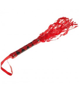 Красно-черная плеть с ромбами на ручке из искусственной кожи, арт 3467300