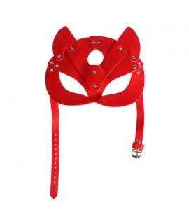 Карнавальная маска кошка, красный цвет, арт 6972126