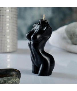 Фигурная свеча "Женское тело №1" черная, 9см, арт 6919732