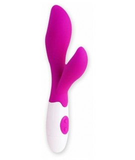 Вибратор силиконовый с клиторальным отростком, Newman 20 см, арт BI-014219