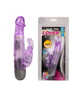 Вибратор с клиторальным зайчиком, арт BW-041009