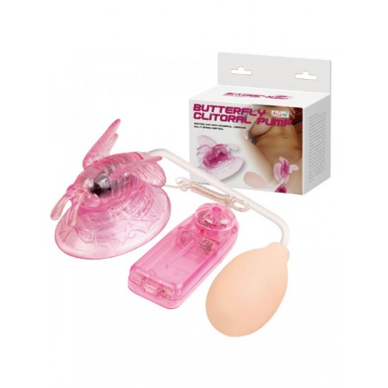 Вагинальный вибростимулятор с эффектом вакуума Butterfly Clitoral Pump, арт BI-010125R