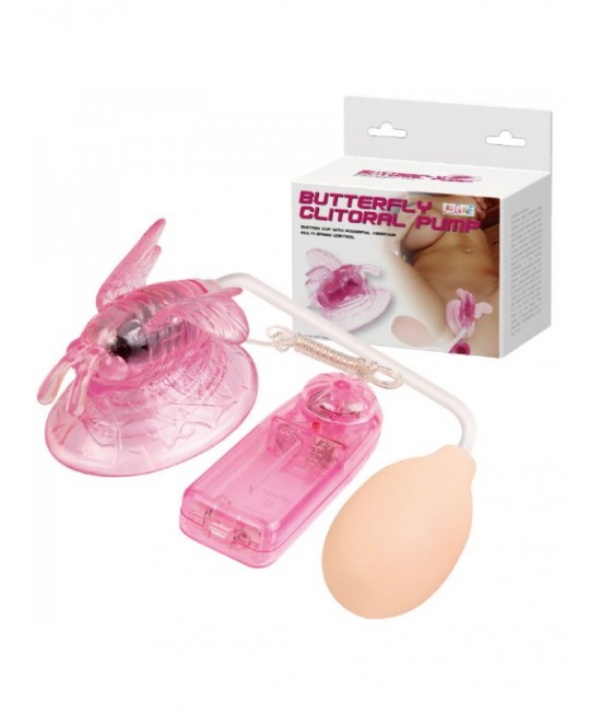 Вагинальный вибростимулятор с эффектом вакуума Butterfly Clitoral Pump, арт BI-010125R