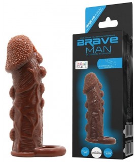 Насадка Brave Man - 14 см., коричневый, арт BI-016012