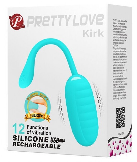 Виброяйцо силиконовое Kirk 19.7см, мятный, арт BI-014654