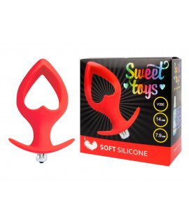 ВТУЛКА АНАЛЬНАЯ С ВИБРАЦИЕЙ L 140 мм D 79 мм, цвет красный арт. ST-40175-3