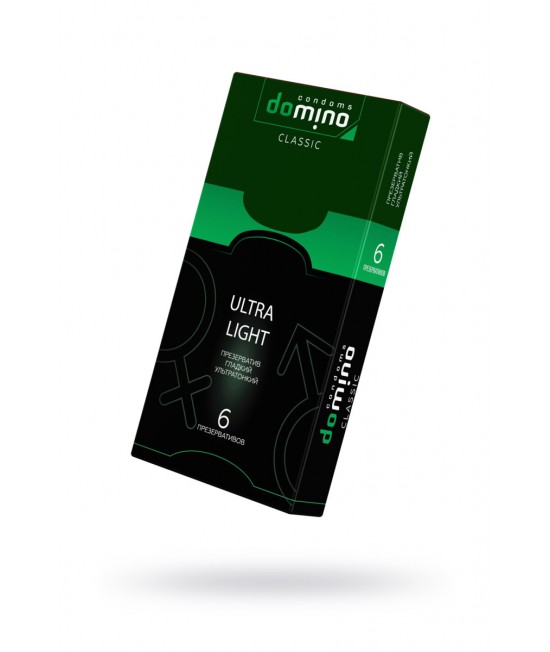ПРЕЗЕРВАТИВЫ LUXE DOMINO CLASSIC ULTRA LIGHT 6 ШТ, 18 СМ, арт 726/1
