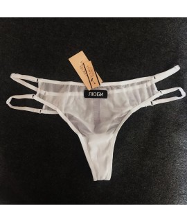 Трусы на бретелях "Люби", цвет белый, арт 5127