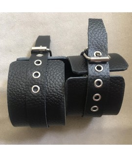 Наручники, натуральная кожа, цвет чёрный, арт 1616/1