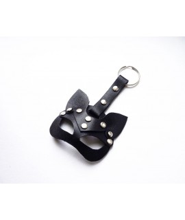 Брелок, кожа, цвет чёрный, арт 1010а