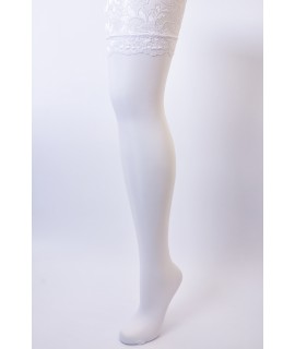 Чулки женские с лайкрой 40 Den "Casandana" цвет - белый арт. 1414б-1