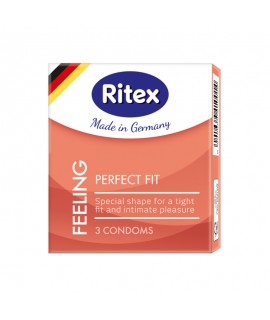 ПРЕЗЕРВАТИВЫ "RITEX PERFECT FIT № 3" (АНАТОМИЧЕСКОЙ ФОРМЫ С НАКОПИТЕЛЕМ), 3 штуки
