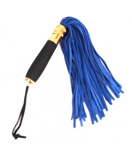 ПЛЕТЬ L рукояти 150 мм, L хвоста 250 мм, цвет синий, кожа арт. NTB-80457