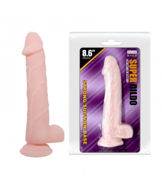 Фаллоимитатор 20 см телесного цвета, реалистичный арт BW-008091n