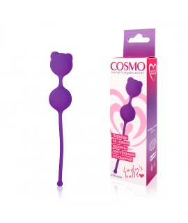 ШАРИКИ ВАГИНАЛЬНЫЕ цвет фиолетовый D 27 мм арт. CSM-23009-5