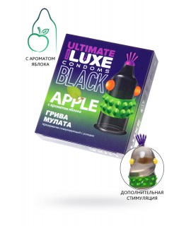 ПРЕЗЕРВАТИВЫ LUXE, BLACK ULTIMATE, «ГРИВА МУЛАТА», ЯБЛОКО, 18 СМ, 5,2 СМ, 1 ШТ., арт. 743/1