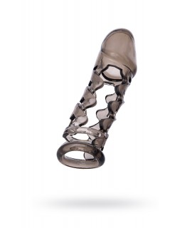 НАСАДКА TOYFA XLOVER, ДЛЯ УВЕЛИЧЕНИЯ РАЗМЕРА,TPE, ЧЕРНАЯ ПРОЗРАЧНАЯ, 11,5 СМ