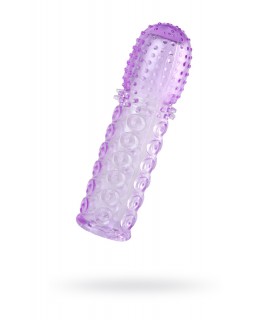 НАСАДКА РЕЛЬЕФНАЯ TOYFA, TPE , ФИОЛЕТОВЫЙ, 13,5 СМ