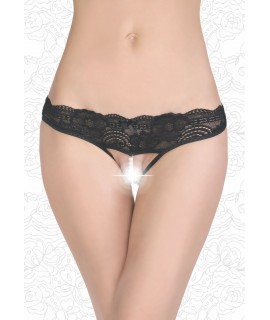 СТРИНГИ ЖЕНСКИЕ С ЖЕМЧУГОМ  разм. 46-48, цвет черный