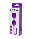 ВАГИНАЛЬНЫЕ ШАРИКИ A-TOYS BY TOYFA, СИЛИКОН, ФИОЛЕТОВЫЕ, Ø 2,7 СМ, арт 764013