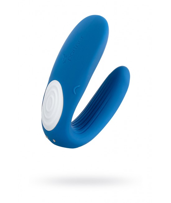 МНОГОФУНКЦИОНАЛЬНЫЙ СТИМУЛЯТОР ДЛЯ ПАР SATISFYER PARTNER WHALE, СИЛИКОН, ГОЛУБОЙ, 17СМ, арт J2008-5