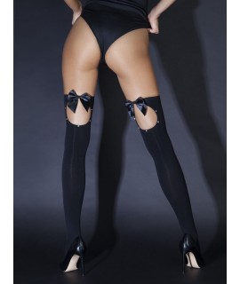 Чулки с бантиками и стразами сзади (Sense) (S/M), арт 4834
