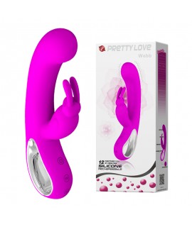Перезаряжаемый вибратор Pretty Love Webb с клиторальным стимулятором, арт BI-014420