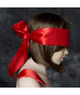 Красная сатиновая маска-лента на глаза, арт 232001055