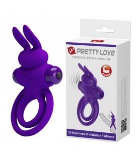 ЭРЕКЦИОННОЕ КОЛЬЦО С ВИБРОСТИМУЛЯЦИЕЙ КЛИТОРА PRETTY LOVE, арт BI-210206-1